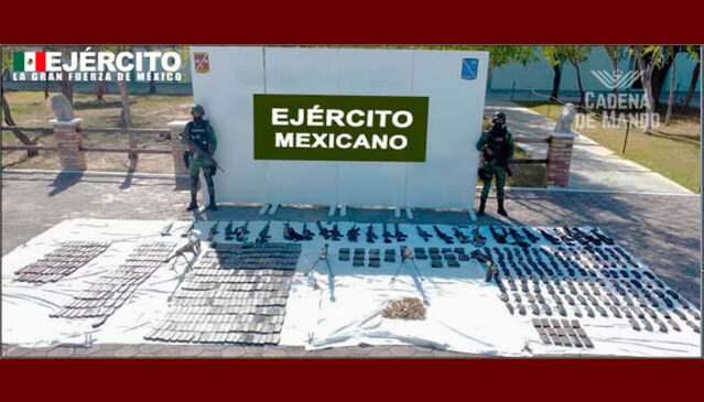 Ejército Mexicano asegura 30 armas largas en Nuevo Laredo Tamaulipas