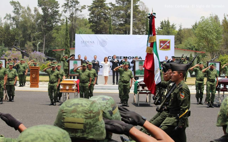 Despiden a los 4 militares caídos en Puebla