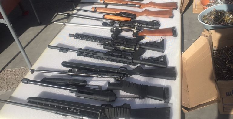 Armas largas incautadas por la PF