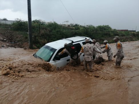 Fuertes lluvias en el estado de Durango