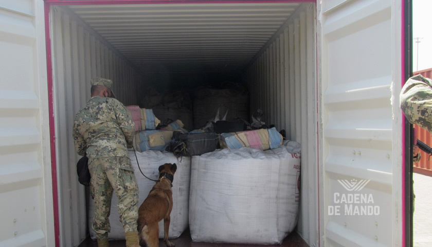 SEMAR en coordinación con la Aduana Marítima asegura más de 300 kg de cocaína en Lázaro Cárdenas, Michoacán