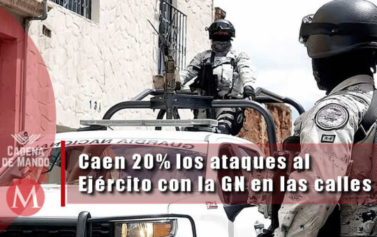 Caen 20% los ataques al Ejército con la Guardia Nacional en las calles