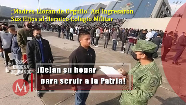 Madres y padres entregan a sus hijos al Heroico Colegio Militar