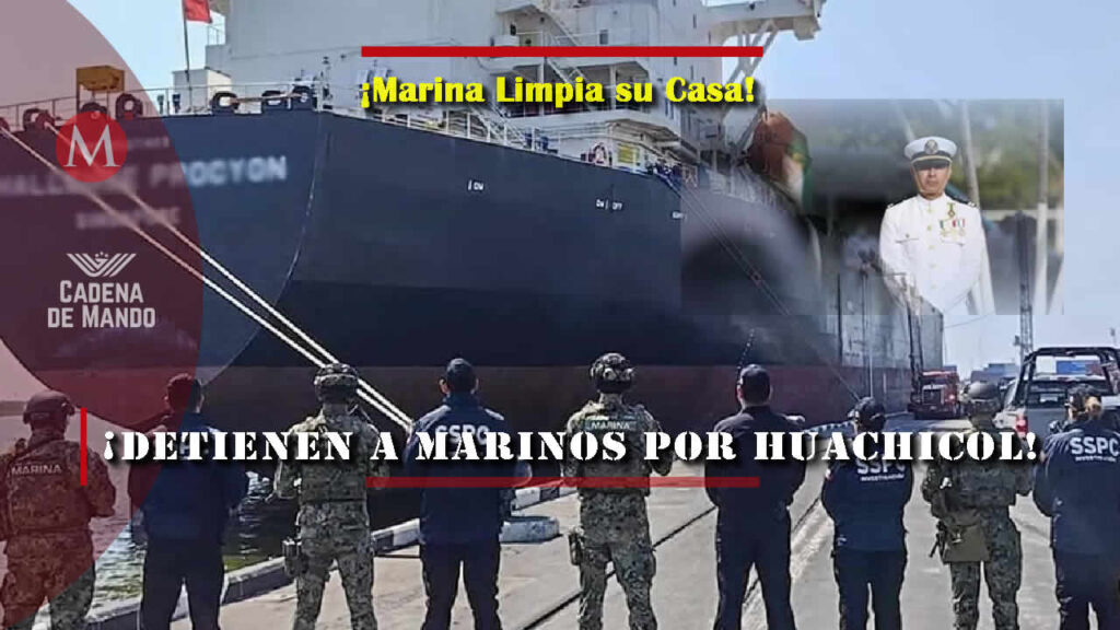 Marina detiene a 5 marinos, incluido un vicealmirante, por huachicol fiscal