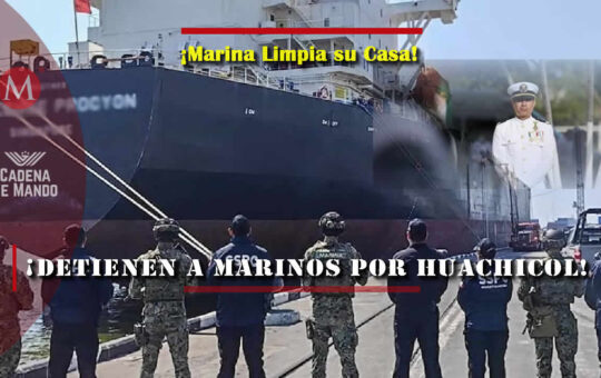 Marina detiene a 5 marinos, incluido un vicealmirante, por huachicol fiscal