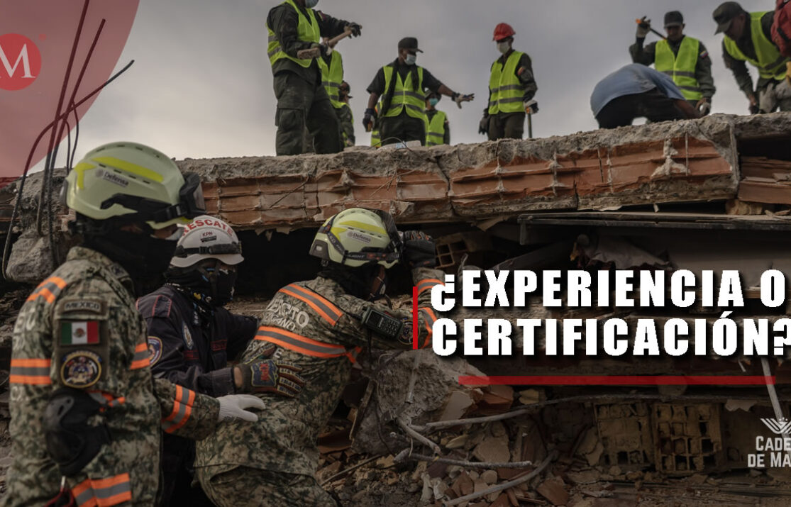 México Colombia y los rescatistas certificación o experiencia