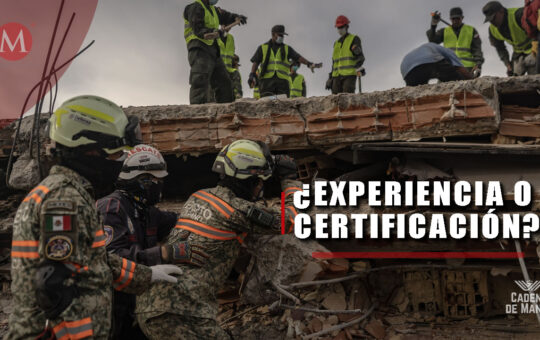México Colombia y los rescatistas certificación o experiencia